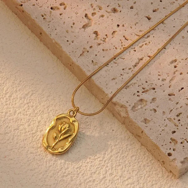 Golden Rose Pendant