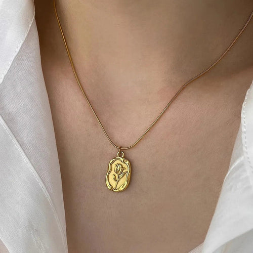 Golden Rose Pendant