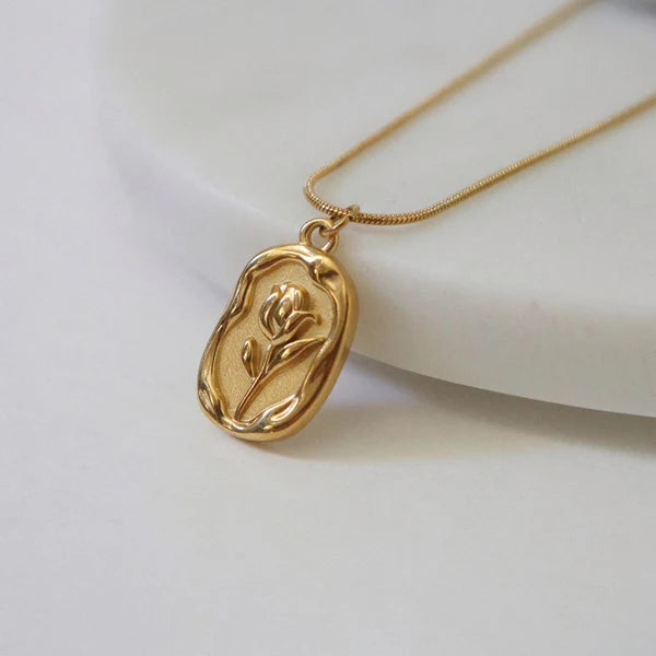 Golden Rose Pendant