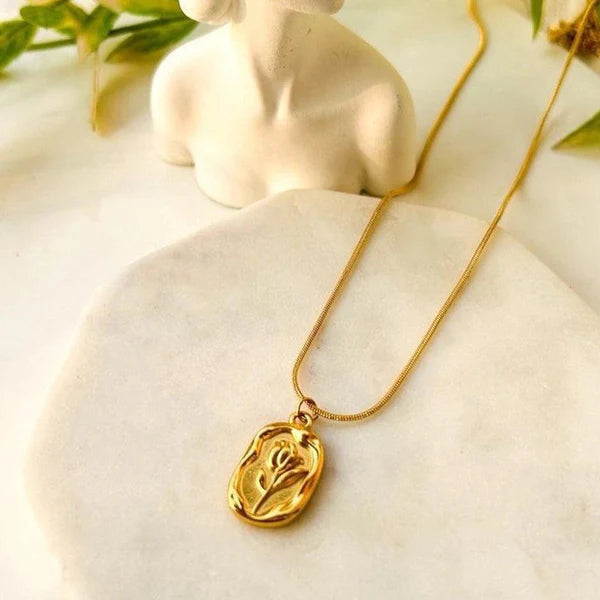 Golden Rose Pendant