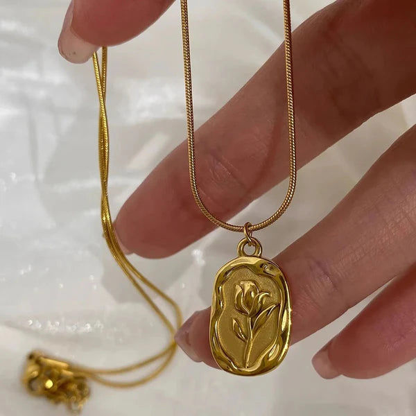 Golden Rose Pendant