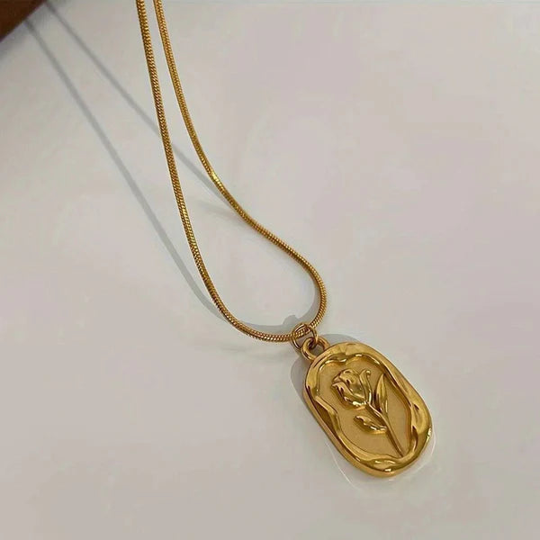 Golden Rose Pendant