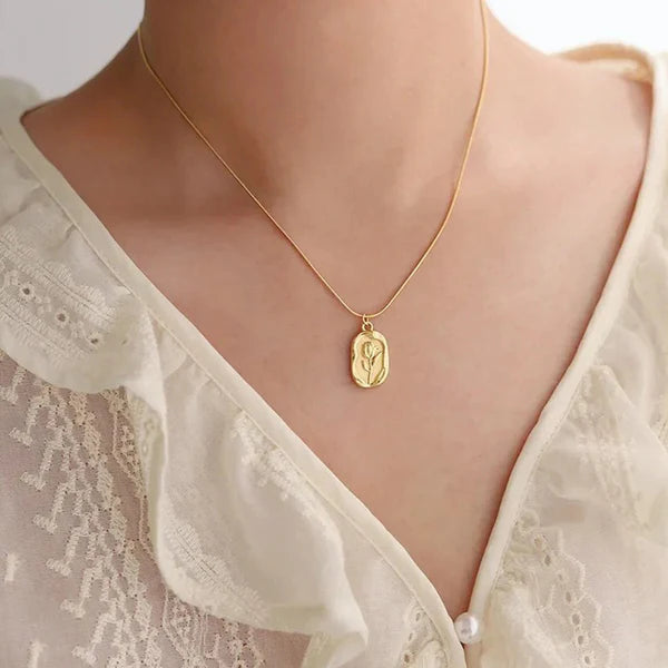 Golden Rose Pendant