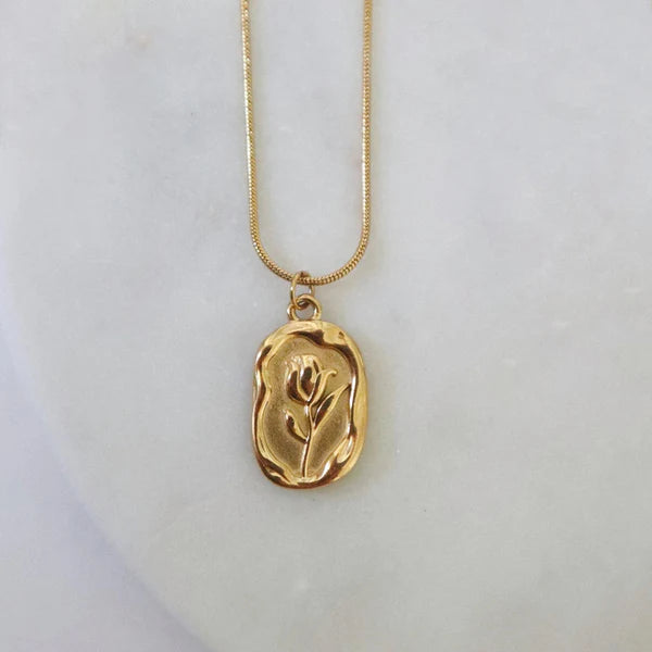 Golden Rose Pendant